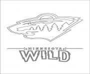 Printable minnesota wild logo nhl hockey sport  coloring pages